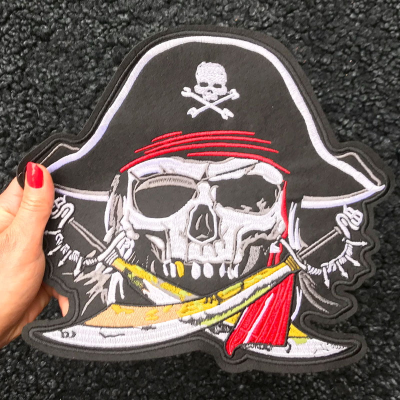 Piratenschedel met kapiteinshoed - Naaiapplicatie - Afbeelding 3