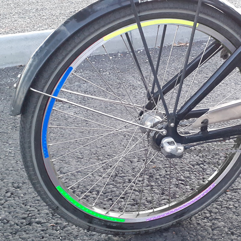 Reflectiestrips voor fietsbanden - Zelfklevend - Afbeelding 3