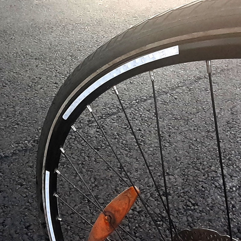 Reflectiestrips voor fietsbanden - Zelfklevend - Afbeelding 2