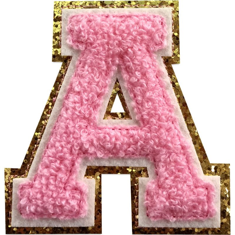 Applicaties met letters A-Z - Kies je letter - Roze/goud , A