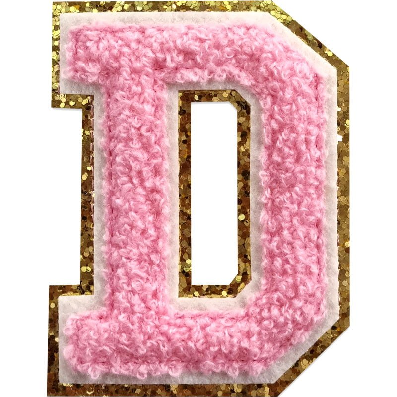 Applicaties met letters A-Z - Kies je letter - Roze/goud , D