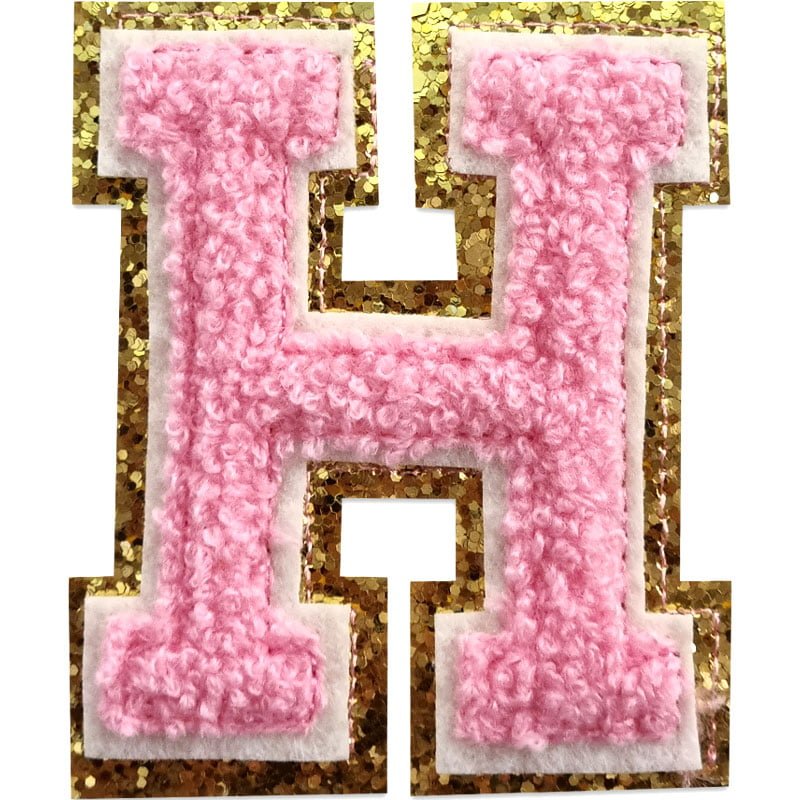 Applicaties met letters A-Z - Kies je letter - Roze/goud , H