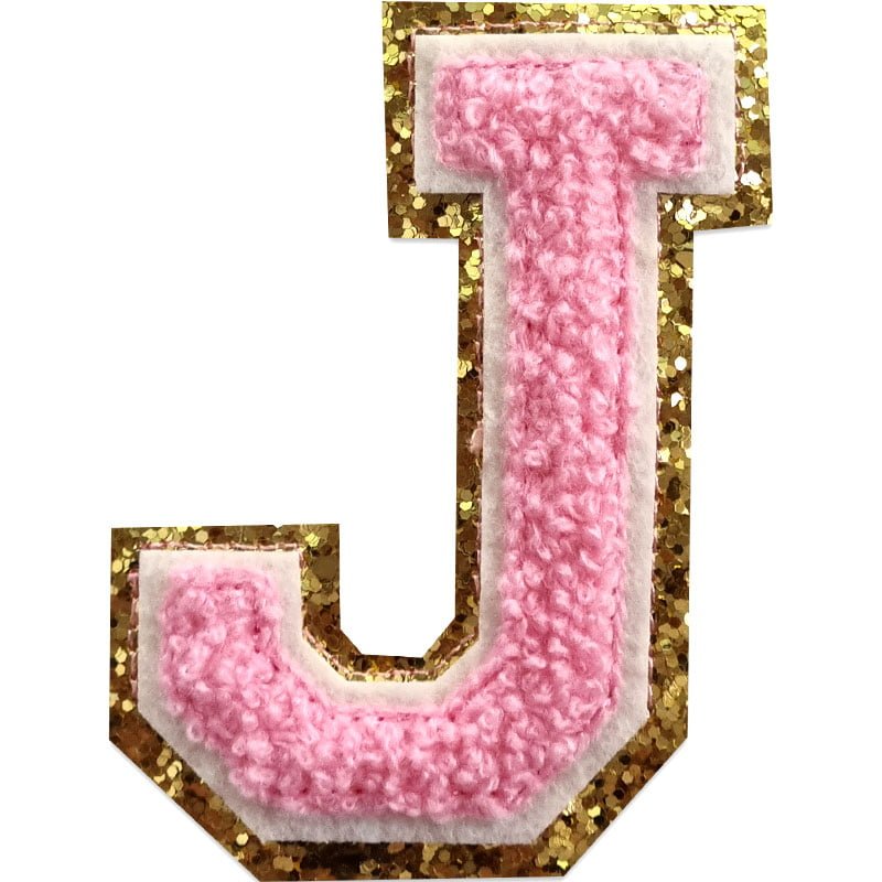 Applicaties met letters A-Z - Kies je letter - Roze/goud , J