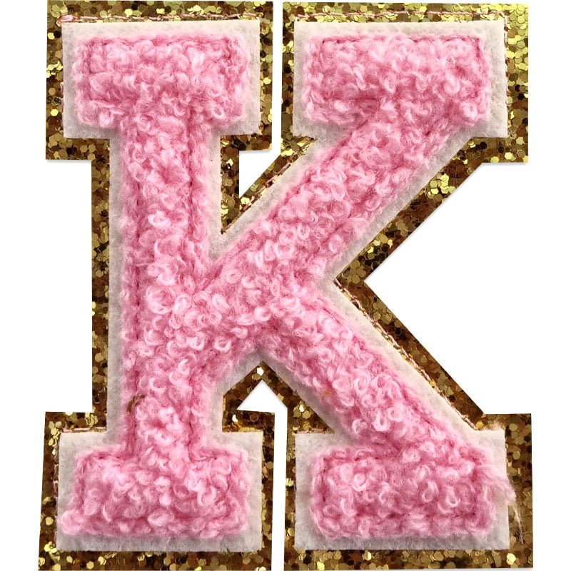 Applicaties met letters A-Z - Kies je letter - Roze/goud , K