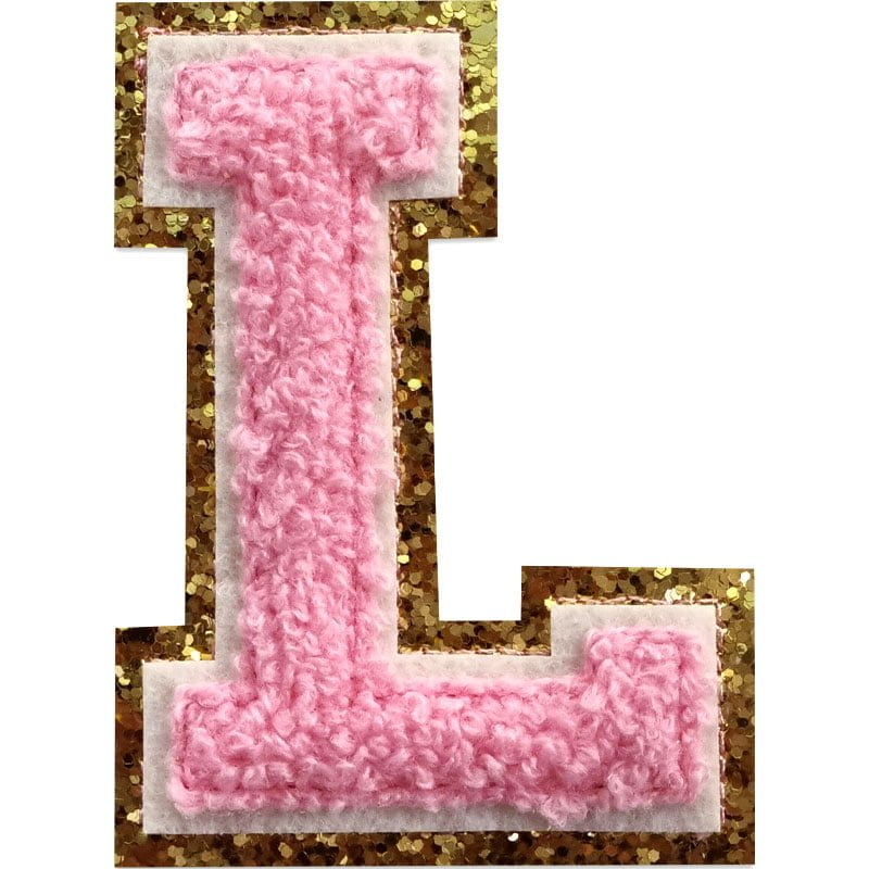 Applicaties met letters A-Z - Kies je letter - Roze/goud , L