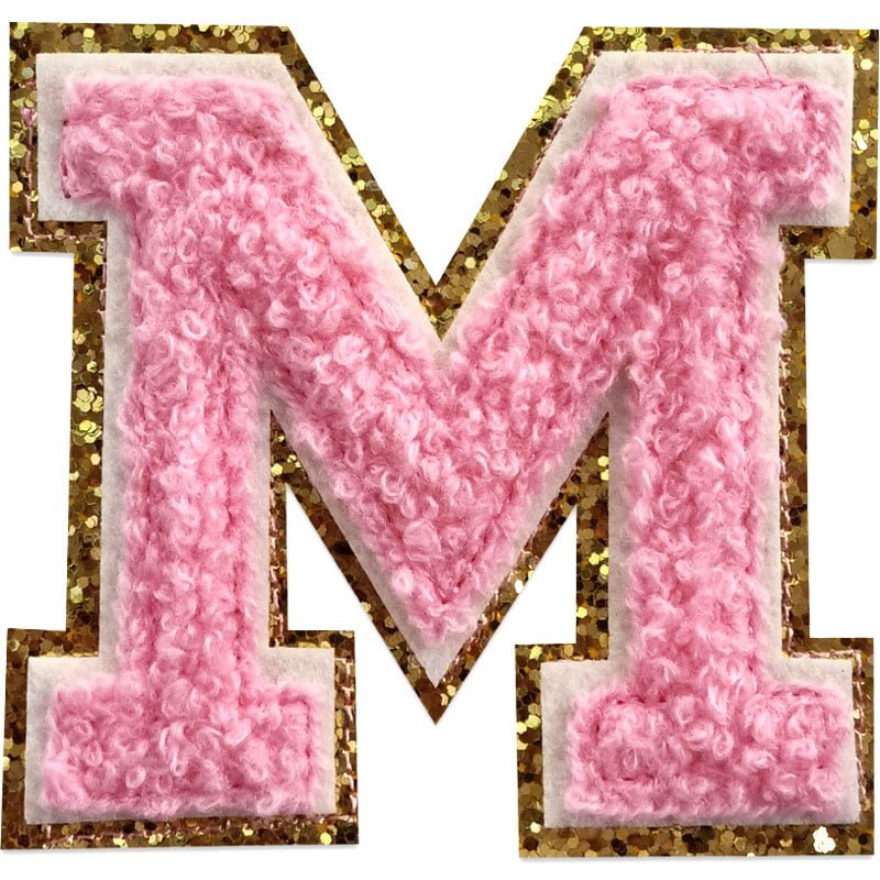 Applicaties met letters A-Z - Kies je letter - Roze/goud , M