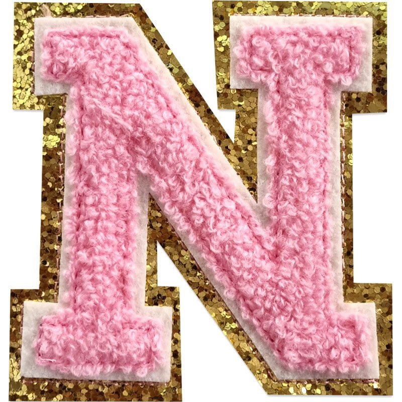 Applicaties met letters A-Z - Kies je letter - Roze/goud , N