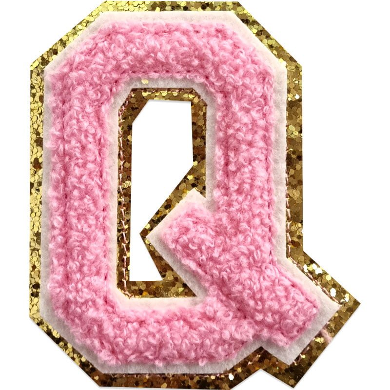Applicaties met letters A-Z - Kies je letter - Roze/goud , Q