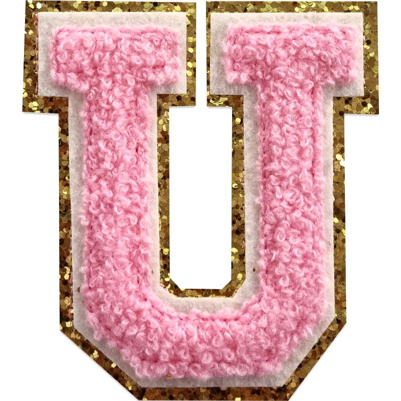Applicaties met letters A-Z - Kies je letter - Roze/goud , U
