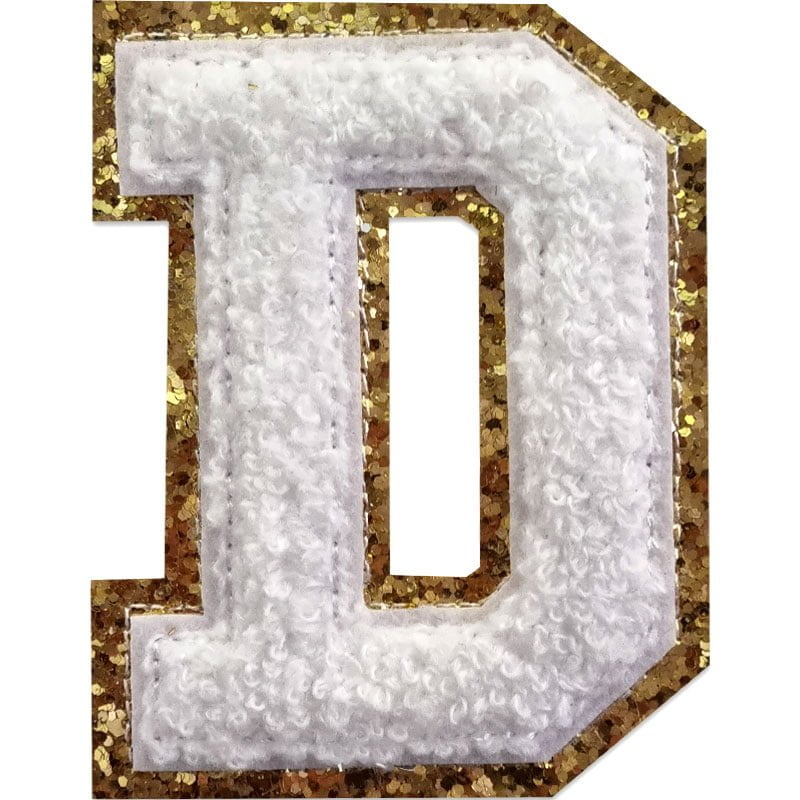 Applicaties met letters A-Z - Kies je letter - Wit/goud , D