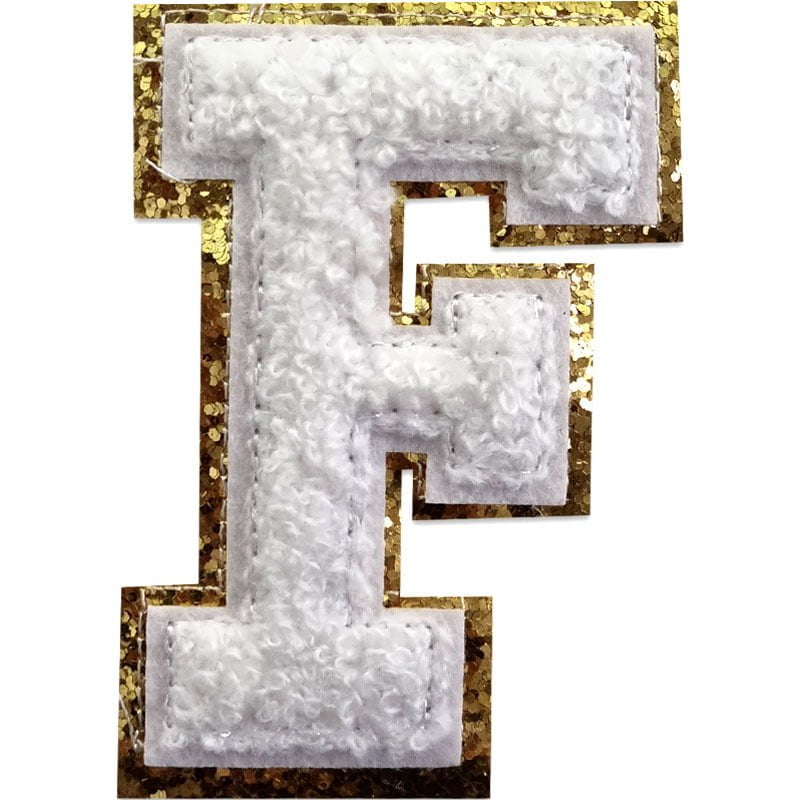 Applicaties met letters A-Z - Kies je letter - Wit/goud , F