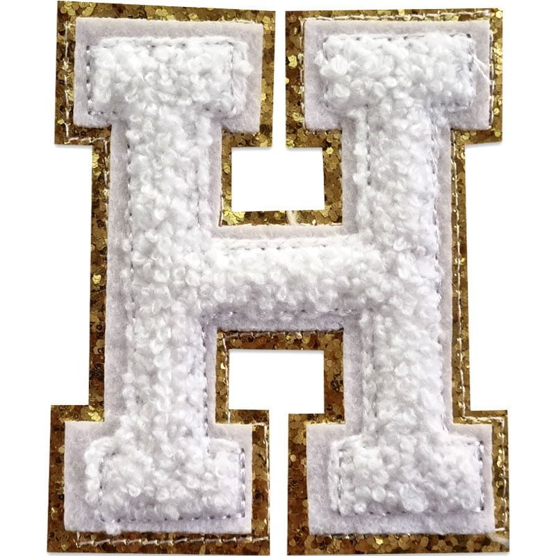 Applicaties met letters A-Z - Kies je letter - Wit/goud , H