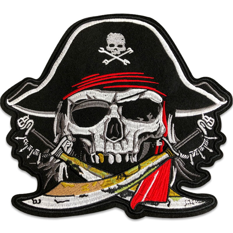 Piratenschedel met kapiteinshoed - Naaiapplicatie - Afbeelding 2