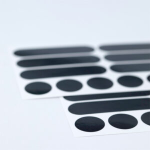 Zwarte reflecterende stickers