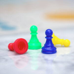Reservepionnen voor bordspellen – 4 klassieke kleuren